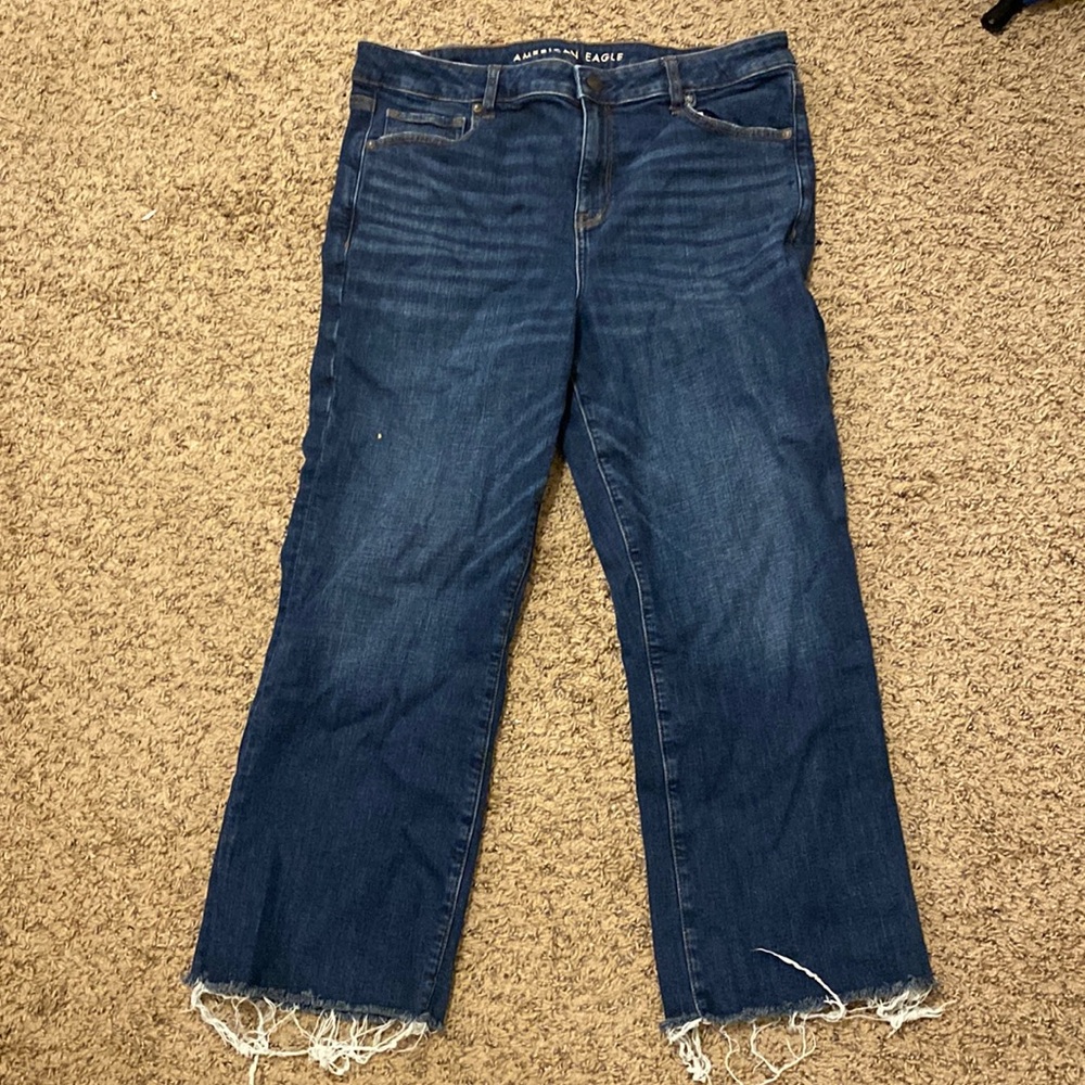AE American Eagle Kick Boot Crop Jeans
